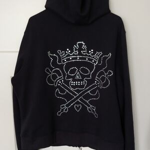 Disney Pirate Princess Black Zip-Up Hoodie.